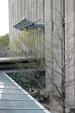 Lanier Public Works Building with sunken garden & dynamic overhang. Houston, TX.