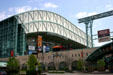 Minute Maid Baseball Park showing retractable roof. Houston, TX.