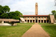 Sculpture group 45º, 90º, 180º by Michael Heizer at Rice University Engineering buildings. Houston, TX.