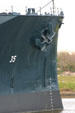 Bow & anchor of Battleship Texas. Houston, TX.