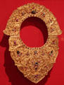 Gold royal jewelry necklace from Island of Bali at Museum of Fine Arts, Houston. Houston, TX.