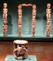 Royal stool & royal palace posts from Cameroon at Museum of Fine Arts, Houston. Houston, TX.