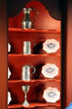 Ceramic & silver collections in Murphy room at Bayou Bend. Houston, TX.