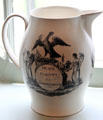 Peace. Plenty & Independence commemorative cremeware pitcher at Bayou Bend. Houston, TX.