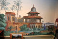 Mural wallpaper with Indian palace at Bayou Bend. Houston, TX.