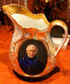 Portrait of Zachary Taylor on porcelain pitcher at Bayou Bend. Houston, TX.
