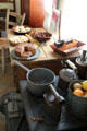 Kitchen cooking area in San Felipe Cottage at Sam Houston Park. Houston, TX.