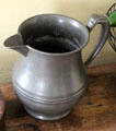 Pewter pitcher in San Felipe Cottage at Sam Houston Park. Houston, TX.