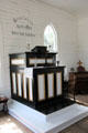 Pulpit of St. John Church at Sam Houston Park. Houston, TX.