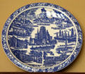 Houston landmark commemorative plate in Staiti House at Sam Houston Park. Houston, TX.