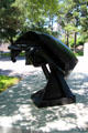 Large Horse bronze sculpture by Raymond Duchamp-Villon at Cullen Sculpture Garden of Museum of Fine Arts, Houston. Houston, TX.