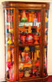 Colored Czech glass collection at Czech Cultural Center. Houston, TX.