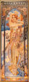 Times of the Day: Morning Art Nouveau print by Alphonse Mucha at Czech Cultural Center. Houston, TX.