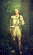 Painting of Davie Crockett by William Henry Huddle in State Capitol. Austin, TX.
