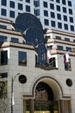 One American Center terraced with brown edging & galleria entrance. Austin, TX.