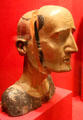 Opened wood sculpture of saint from Mexico at San Antonio Museum of Art. San Antonio, TX.