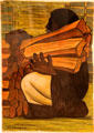 Woodseller painting by Diego Rivera of Mexico at San Antonio Museum of Art. San Antonio, TX.