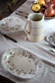 Table setting with ceramic annular pitcher in Weber Sunday House at Pioneer Museum. Fredericksburg, TX.