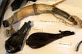 Collection of powder horns at Pioneer Museum. Fredericksburg, TX.