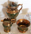 Lusterware coffeepot, sugar & creamer at Pioneer Museum. Fredericksburg, TX.