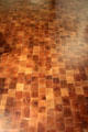 Wood brick floor at Museum of Western Art. Kerrville, TX.