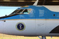 Cockpit area of Lockheed JetStar VC-140 Air Force One at Lyndon B. Johnson NHP. Stonewall, TX.