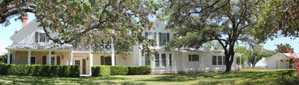 Panorama of Texas White House at Lyndon B. Johnson NHP. Stonewall, TX.