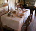 Behrens Cabin dining table at Lyndon B. Johnson State Park. Stonewall, TX.
