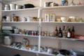 Pantry shelves at McFaddin-Ward House. Beaumont, TX.