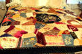 Crazy quilt made by Lucy McCulloch Aycock at McCulloch House. Waco, TX.