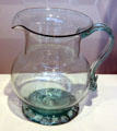 Glass pitcher probably from New Jersey at Dallas Museum of Art. Dallas, TX.