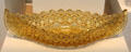 Hobnail Diamond or Daisy & Button pressed glass celery canoe by Hobbs, Brockunier & Co., Wheeling, WV at Dallas Museum of Art. Dallas, TX.