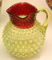 Pressed glass water pitcher by Hobbs, Brockunier & Co., Wheeling, WV at Dallas Museum of Art. Dallas, TX.