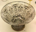 Enameled glass bowl by Alfred Walter of Czech Republic at Dallas Museum of Art. Dallas, TX.