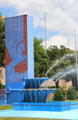 Pegasus fountain on Esplanade built for Texas Centennial Exposition building at Fair Park. Dallas, TX.