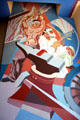 Metalworking mural replacing originals burned in fire of 1946 at Automobile Hall at Fair Park. Dallas, TX.