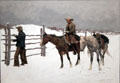 The Fall of the Cowboy painting by Frederic Remington at Amon Carter Museum of American Art. Fort Worth, TX.