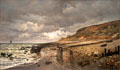 La Pointe de la Hève at Low Tide painting by Claude Monet at Kimbell Art Museum. Fort Worth, TX.