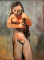 Nude Combing Her Hair painting by Pablo Picasso at Kimbell Art Museum. Fort Worth, TX.