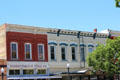Heritage buildings facing Courthouse Square. San Marcos, TX.