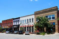 Heritage buildings facing Courthouse Square. San Marcos, TX.