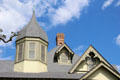 Roofline of W.H. Stark House. Orange, TX.