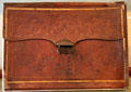 Briefcase of Anson Jones, last President of Republic of Texas at Capitol Visitors Center. Austin, TX.