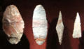 Alibates chert knives used in trade at Bullock Texas State History Museum. Austin, TX.