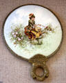 Dickinson family painted hand mirror at Susanna Dickinson Museum House. Austin, TX.