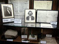 Display of Mexican Texas empresario Stephen F. Austin & other heroes of the Revolution at Gonzales Historical Memorial. Gonzales, TX.