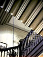 Cantilevered staircase in Shirley Plantation. VA.