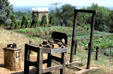 Vegetable gardens beside Monticello. VA.
