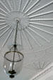 Front hall ceiling pattern & lamp of Moses Myers House museum. Norfolk, VA.