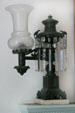 Argand oil lamp in music room of Moses Myers House museum. Norfolk, VA.